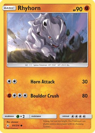 Rhyhorn (93) 93/214 - SM Unbroken Bonds