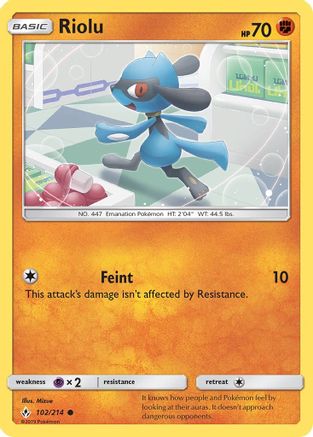 Riolu 102/214 - SM Unbroken Bonds Reverse Holofoil