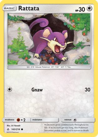 Rattata 143/214 - SM Unbroken Bonds Reverse Holofoil