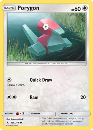 Porygon (155) 155/214 - SM Unbroken Bonds Reverse Holofoil
