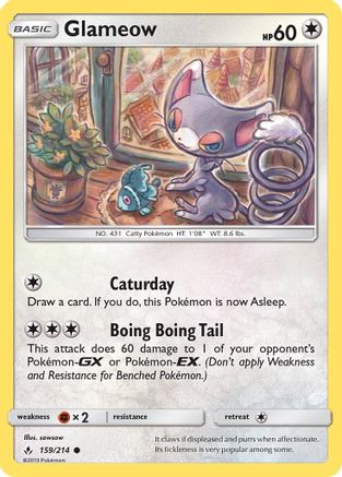 Glameow 159/214 - SM Unbroken Bonds
