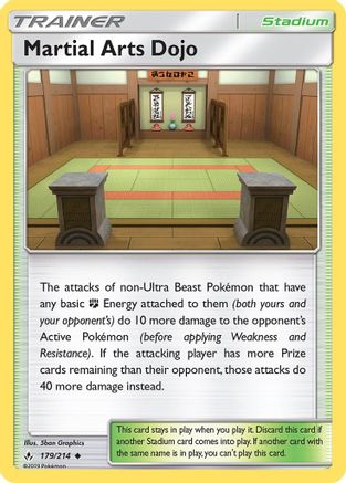 Martial Arts Dojo 179/214 - SM Unbroken Bonds Reverse Holofoil