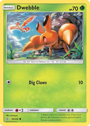 Dwebble 10/236 - SM Unified Minds Reverse Holofoil