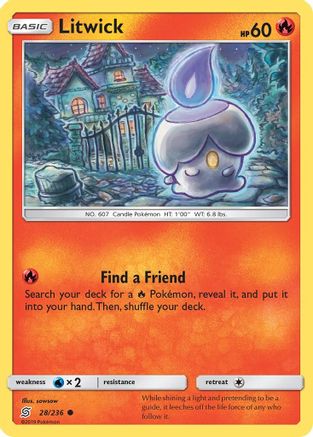 Litwick (28) 28/236 - SM Unified Minds Reverse Holofoil