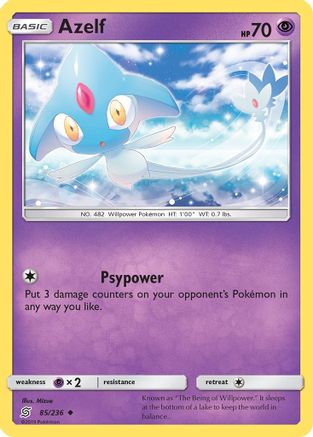 Azelf 85/236 - SM Unified Minds Reverse Holofoil