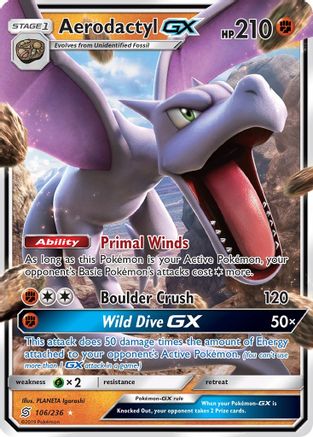 Aerodactyl GX 106/236 - SM Unified Minds Holofoil