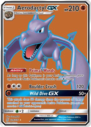 Aerodactyl GX (Full Art) 224/236 - SM Unified Minds Holofoil