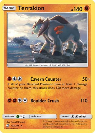 Terrakion 122/236 - SM Unified Minds Reverse Holofoil