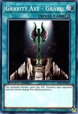 Gravity Axe - Grarl - SBSC-EN039 - Speed Duel: Scars of Battle 1st Edition