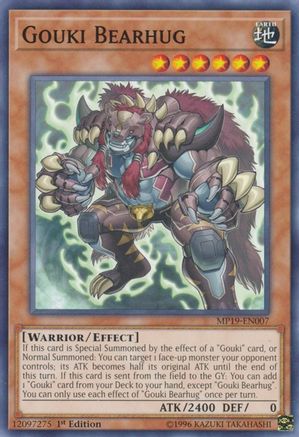 Gouki Bearhug (MP19-EN007) - 2019 Gold Sarcophagus Tin Mega Pack 1st Edition