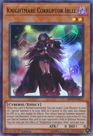 Knightmare Corruptor Iblee (MP19-EN011) - 2019 Gold Sarcophagus Tin Mega Pack 1st Edition
