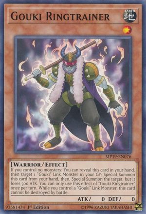 Gouki Ringtrainer - MP19-EN076 - 2019 Gold Sarcophagus Tin Mega Pack Unlimited