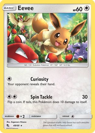 Eevee (48) 48/68 - Hidden Fates Reverse Holofoil