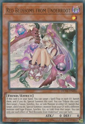 Red Blossoms from Underroot (DUDE-EN006) - Duel Devastator 1st Edition