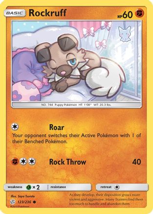 Rockruff 123/236 - SM Cosmic Eclipse Reverse Holofoil