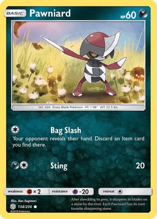 Pawniard 134/236 - SM Cosmic Eclipse Reverse Holofoil