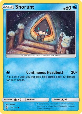 Snorunt 47/236 - SM Cosmic Eclipse Reverse Holofoil