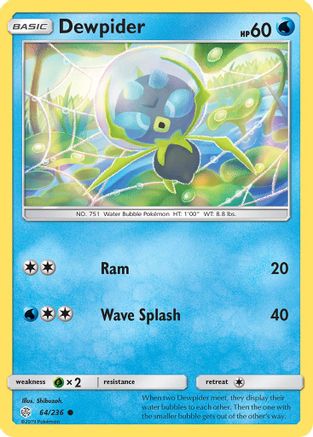 Dewpider 64/236 - SM Cosmic Eclipse Reverse Holofoil