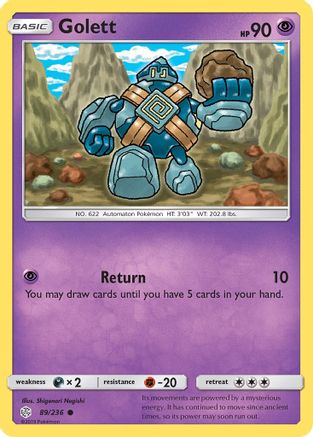 Golett 89/236 - SM Cosmic Eclipse Reverse Holofoil