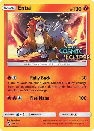 Entei - SM219 (Prerelease) SM219/248 - SM Promos Holofoil