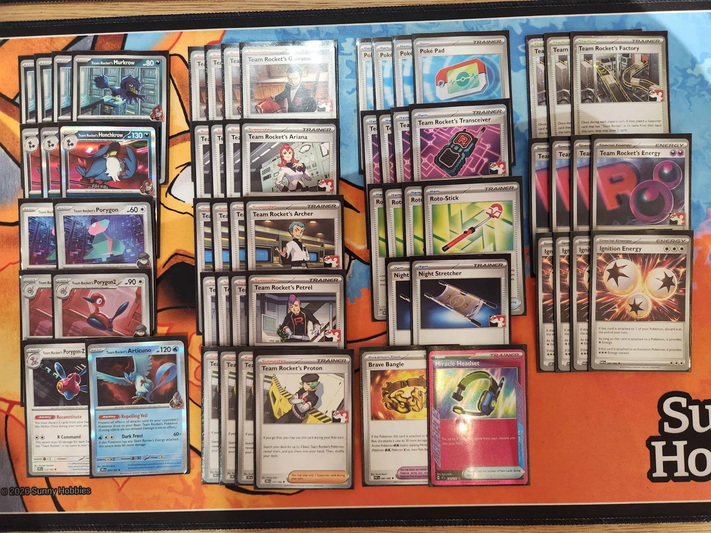 POKEMON Team Rocket's Honchkrow Full Deck