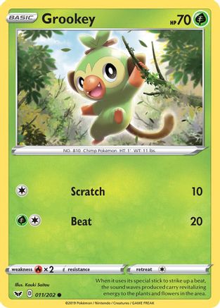Grookey (011) 11/202 - SWSH01 Sword & Shield Base Set