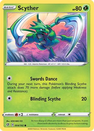 Scyther 4/192 - SWSH02 Rebel Clash