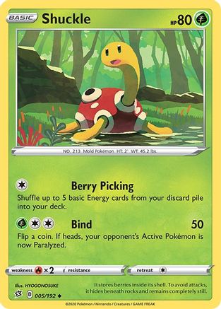 Shuckle 5/192 - SWSH02 Rebel Clash Reverse Holofoil