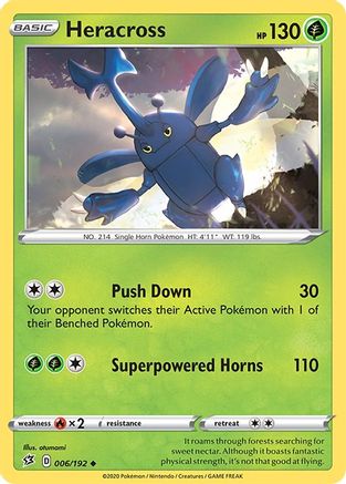Heracross 6/192 - SWSH02 Rebel Clash Reverse Holofoil