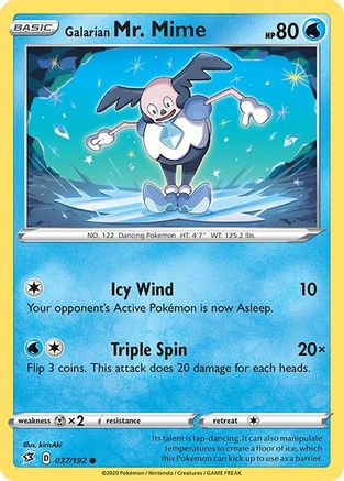 Galarian Mr. Mime 37/192 - SWSH02 Rebel Clash Reverse Holofoil