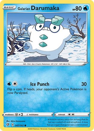Galarian Darumaka 47/192 - SWSH02 Rebel Clash Reverse Holofoil