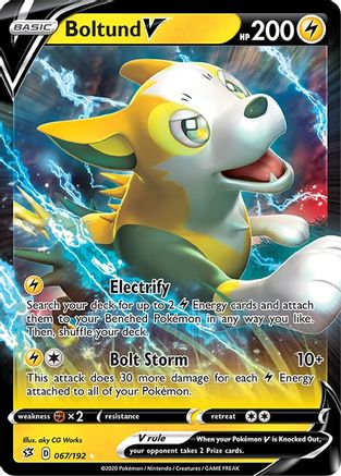 Boltund V 67/192 - SWSH02 Rebel Clash Holofoil