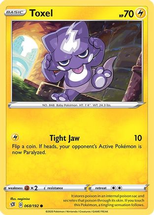 Toxel 68/192 - SWSH02 Rebel Clash Reverse Holofoil