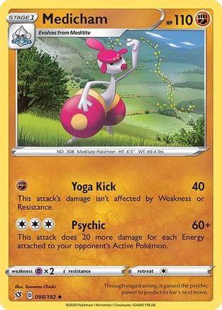 Medicham 98/192 - Rebel Clash Reverse Holofoil