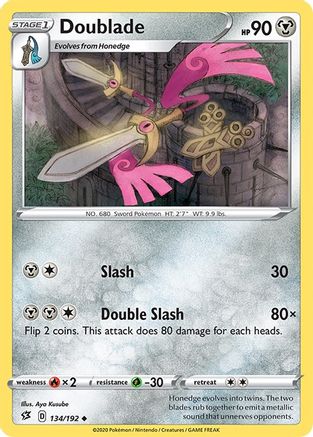 Doublade 134/192 - Rebel Clash Reverse Holofoil