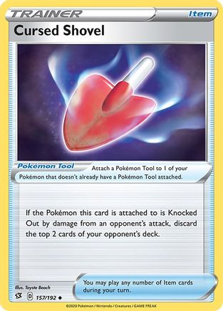 Cursed Shovel 157/192 - SWSH02 Rebel Clash Reverse Holofoil
