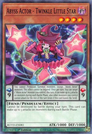 Abyss Actor - Twinkle Little Star (ROTD-EN081) - Rise of the Duelist 1st Edition