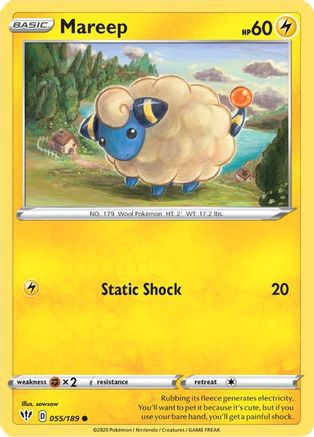 Mareep 55/189 - SWSH03 Darkness Ablaze