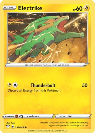 Electrike 58/189 - SWSH03 Darkness Ablaze Reverse Holofoil
