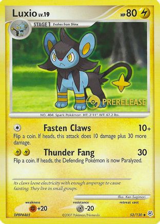 Luxio - 52/130 (Prerelease) 52 - Nintendo Promos