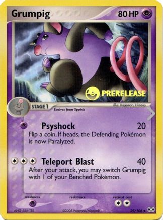Grumpig - 29/106 (Prerelease) 29 - Nintendo Promos