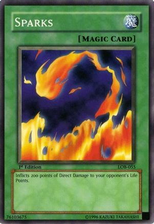 Sparks (LOB-055) - The Legend of Blue Eyes White Dragon 1st Edition
