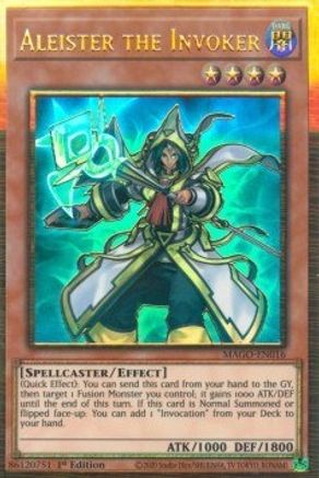 Aleister the Invoker (Alternate Art) (MAGO-EN016) - Maximum Gold 1st Edition