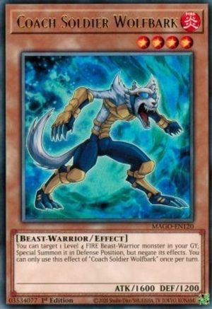 Coach Soldier Wolfbark (MAGO-EN120) - Maximum Gold 1st Edition