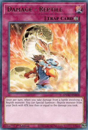 Damage = Reptile (ANGU-EN058) - Ancient Guardians 1st Edition