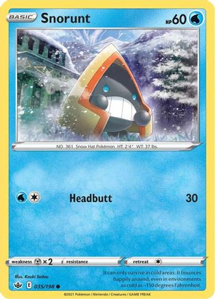 Snorunt 35/198 - SWSH06 Chilling Reign Reverse Holofoil