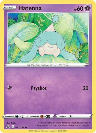 Hatenna 71/198 - SWSH06 Chilling Reign Reverse Holofoil