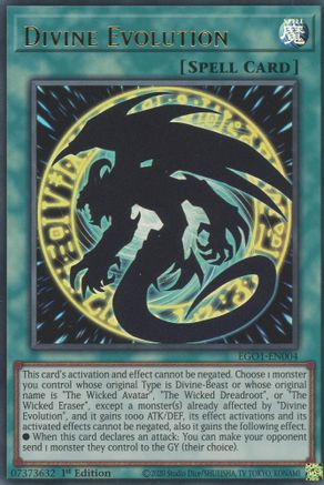 Divine Evolution (EGO1-EN004) - Egyptian God Deck: Obelisk the Tormentor 1st Edition