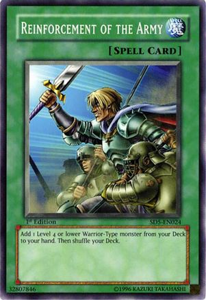 Reinforcement of the Army (SD5-EN024) - Structure Deck: Warrior's Triumph 1st Edition