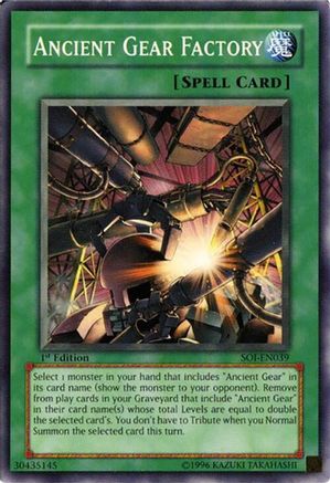Ancient Gear Factory - SOI-EN039 - Shadow of Infinity 1st Edition